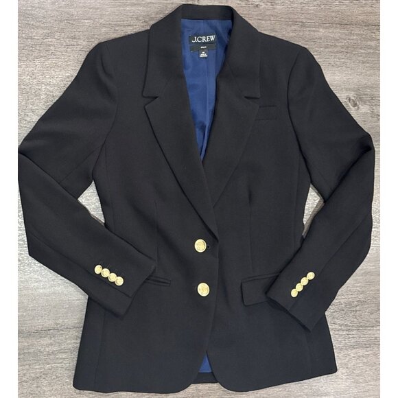 J.CREW Jackets & Blazers - J.Crew Womens Willa Blazer in City Crepe Black Size 00 BP416